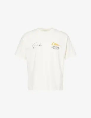 DUKE & DEXTER Helmet Logo-Print Cotton T-shirt