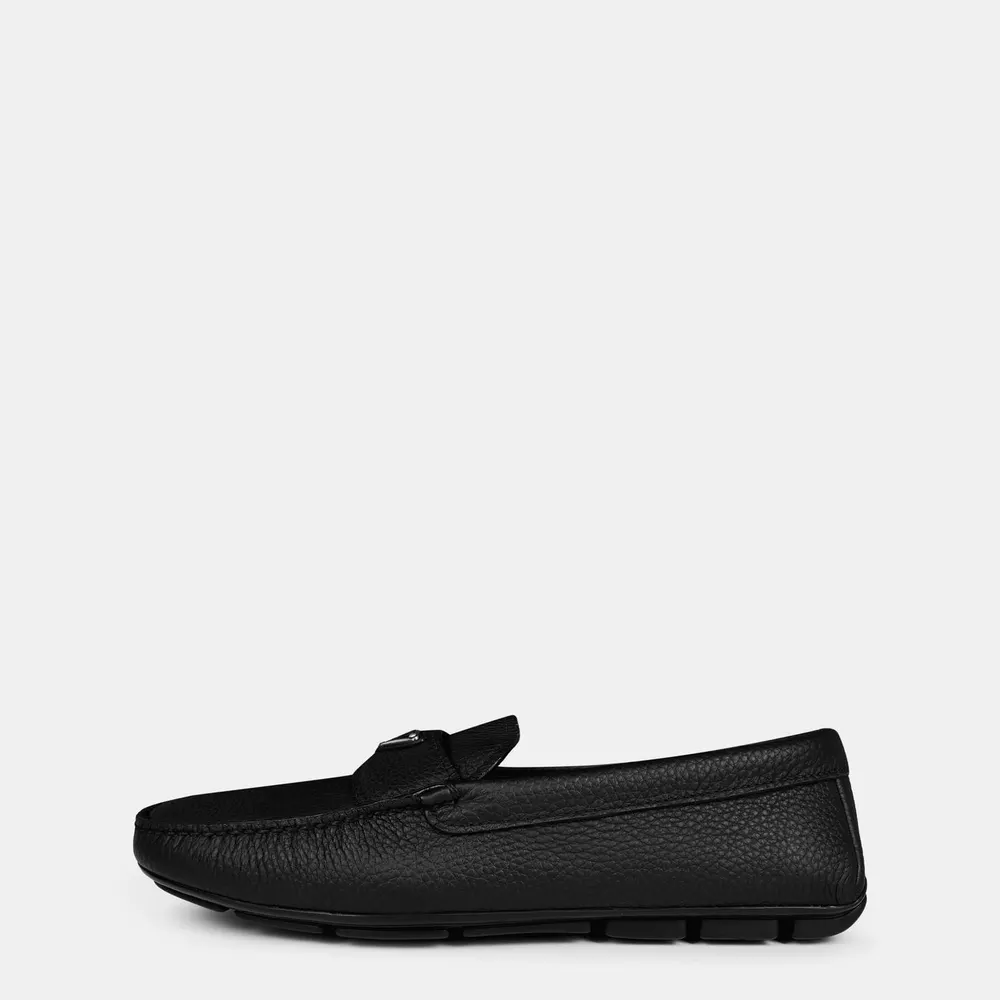 Prada Men'S Leather Drive Loafers detail 2