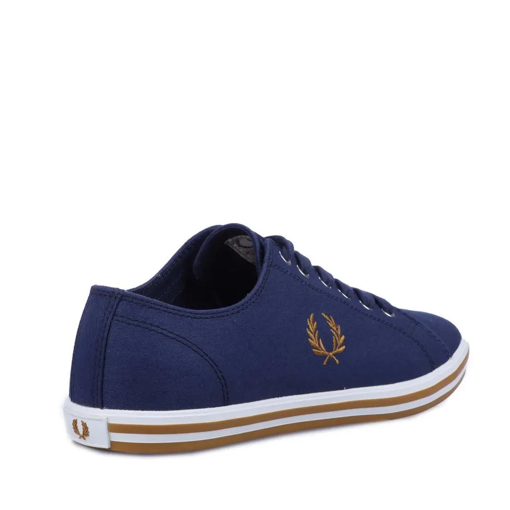 Fred Perry Kingston Twill Trainers in Navy, additional product view 3