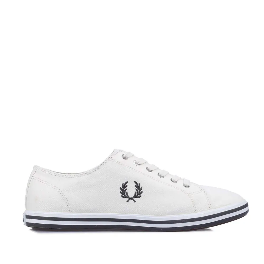 Fred Perry Kingston Twill Trainers in White – Footwear