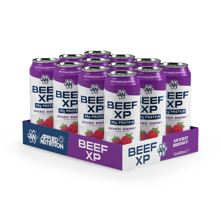 Applied Nutrition Beef XP Can - 30g Protein - Mixed Berry - 12 x 500ml