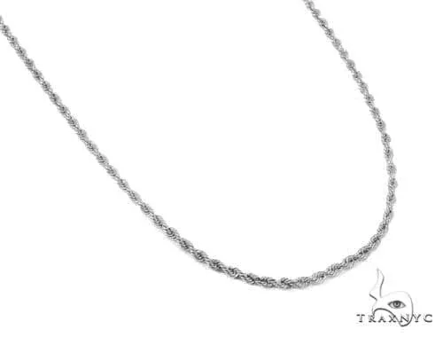 JALGAS - SKYLINE JEWELRY 14K White Gold Diamond Cut Solid Rope Chain 2.5mm 67534 in 20 Inches – Chain