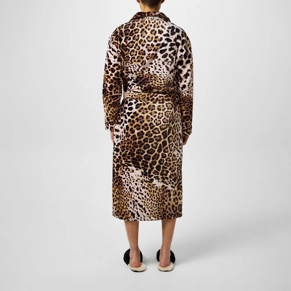 Roberto Cavalli Home RobertoCavalliHome Bravo Leopard Bathrobe in Brown, additional product view 3