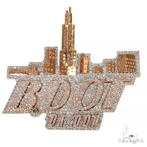 RINA - For Him CUSTOM Custom Made Diamond Pendant 68047 in Rose Gold – Pendant