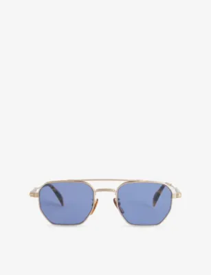 EYEWEAR BY DAVID BECKHAM DB1229/S Rectangular-Frame Metal Sunglasses