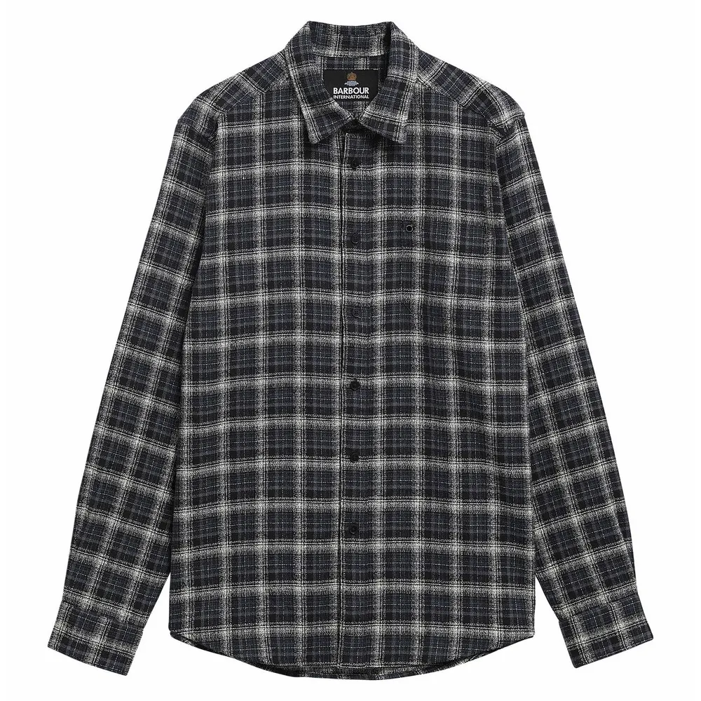 Barbour International Men's Traverse Cotton Long-Sleeve Tailored-Fit Patterned Shirt detail 2
