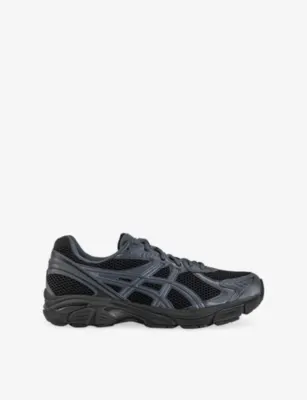 ASICS GT 2160 Faux-Leather and Mesh Low-Top Trainers - 8 in BLACK CARRIER GREY – Mens | Trainers | Lace up trainers
