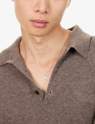 COMMONLINES Vintage Cross Sterling-Silver Necklace detail 2