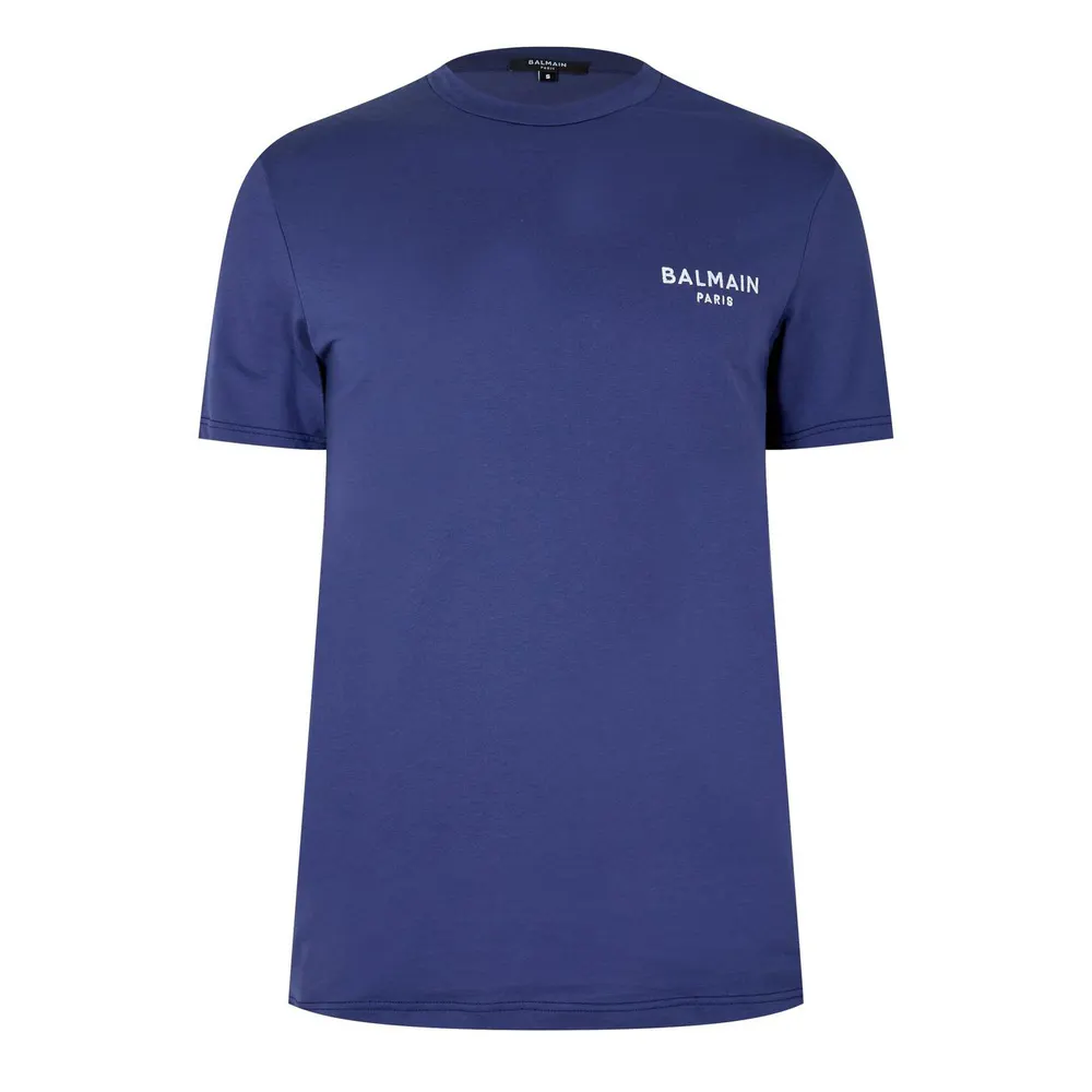 Balmain Men's Cotton Chest Logo T-Shirt