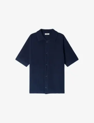 SANDRO Jute Short-Sleeve Woven Shirt