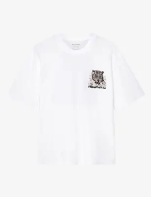 ALLSAINTS Tigress Short-Sleeved Cotton-Jersey T-Shirt - Washed Black
