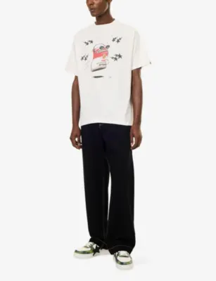 A BATHING APE Bape x Saint MXXXXXX Dancing Can Graphic Cotton-Jersey T-Shirt detail 2