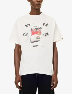A BATHING APE Bape x Saint MXXXXXX Dancing Can Graphic Cotton-Jersey T-Shirt detail 3