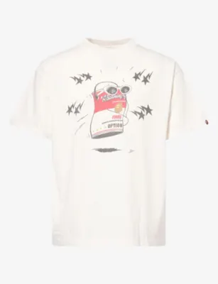 A BATHING APE Bape x Saint MXXXXXX Dancing Can Graphic Cotton-Jersey T-Shirt