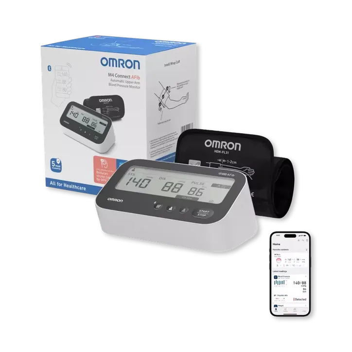 Omron M4 Connect AFib Upper Arm Blood Pressure Monitor (HEM-7196T1-FLE)