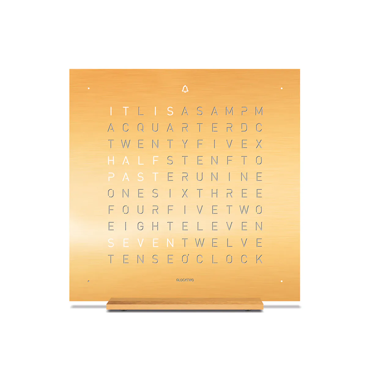 QLOCKTWO TOUCH Creator's Edition Golden Legend Table Clock 13.5cm