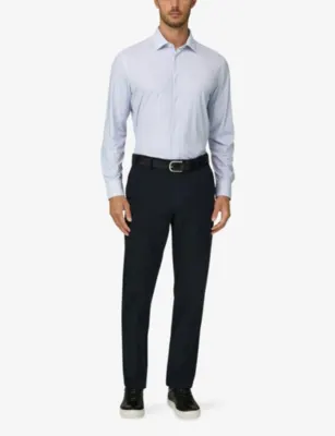 BOGGI MILANO Straight-Leg Regular-Fit Stretch Cotton-Blend Trousers detail 2
