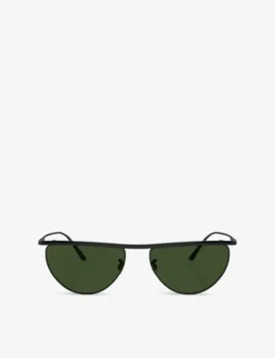 OLIVER PEOPLES OV1342S 1984C Round-Frame Metal Sunglasses