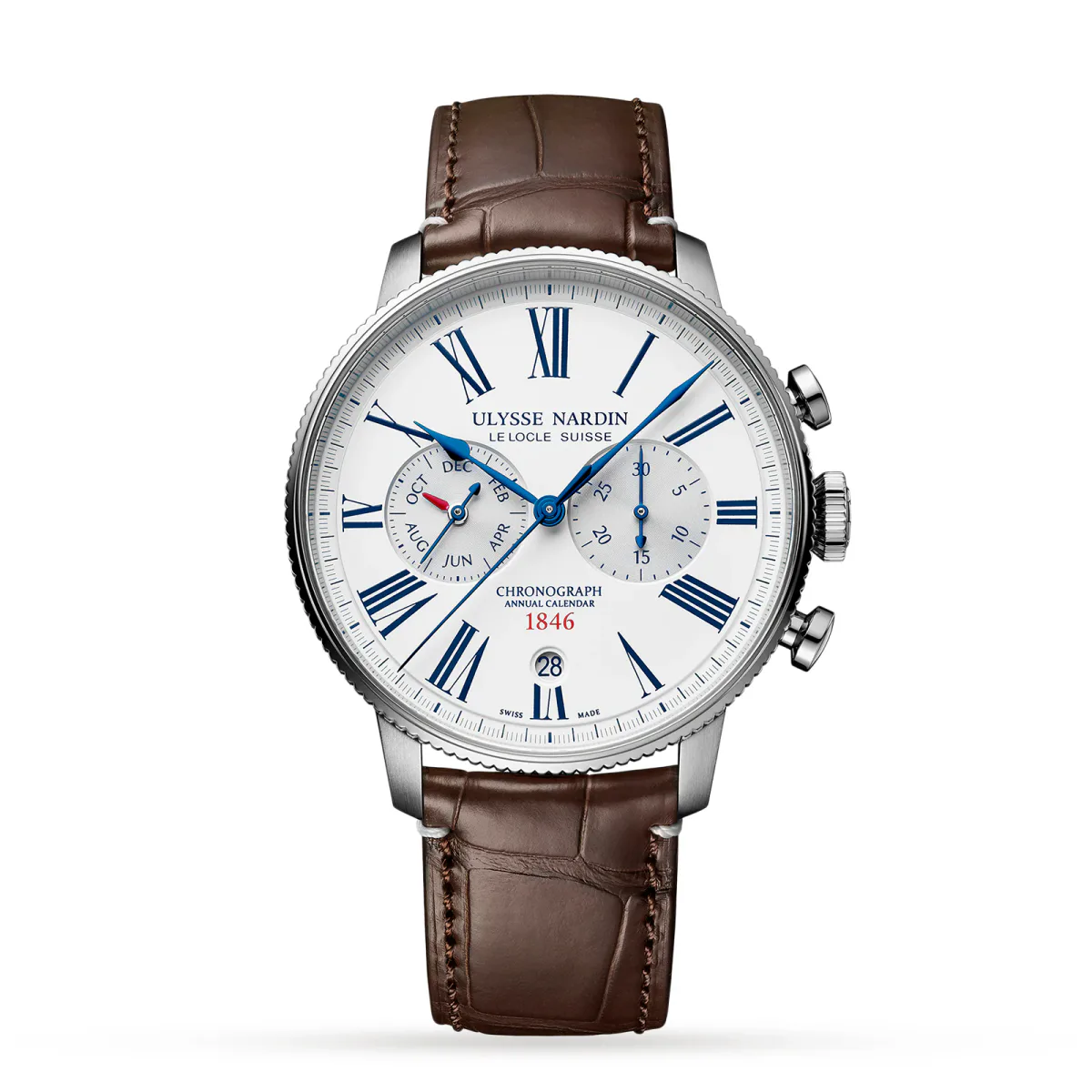 Ulysse Nardin Marine Torpilleur Chronograph 44mm Stainless Steel Case And Bezel