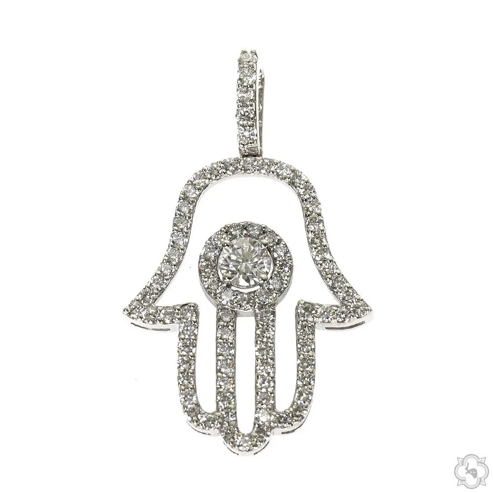 MARYAM - CORE Hamsa Diamond Pendant 70233 in White – Pendant