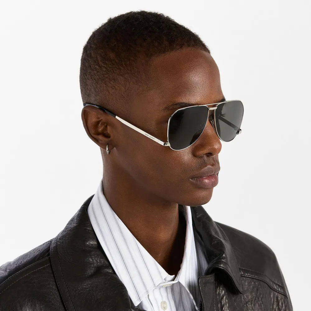 Saint Laurent Saint Laurent SL 690 Mens Dust Aviator Sunglasses detail 3