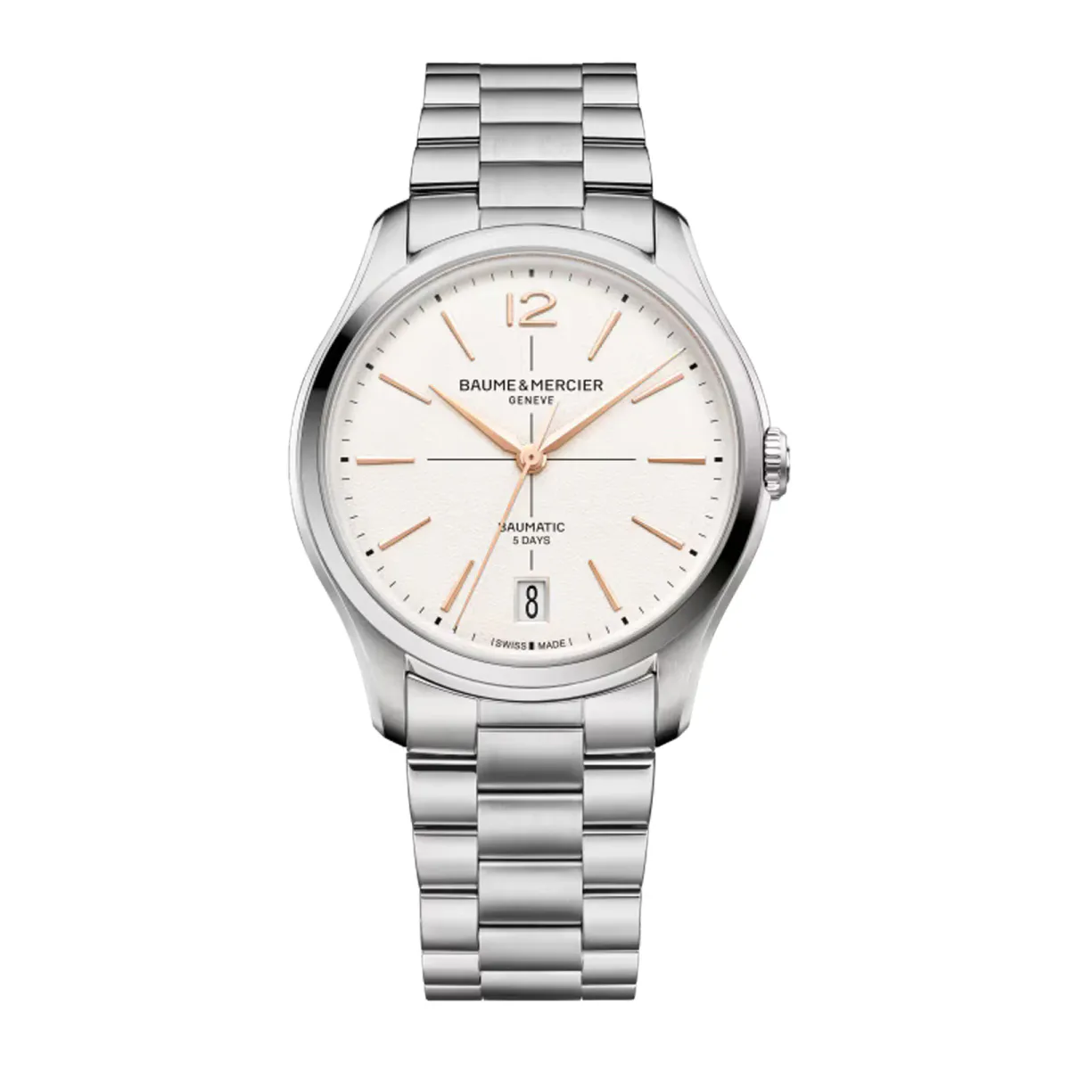 Baume & Mercier Clifton 39mm Mens Watch White