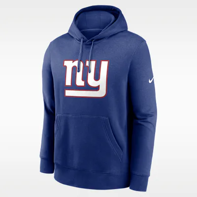 Nike New York Giants Initial Home Sideline Men's Nike NFL Pullover Hoodie - Rush Blue