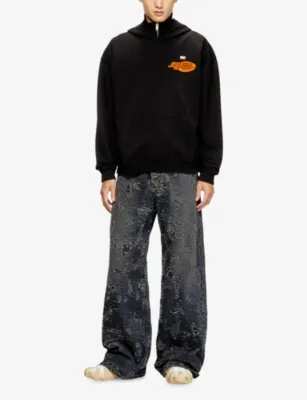 DIESEL S-Boxt Logo-Print Cotton-Jersey Hoody detail 2