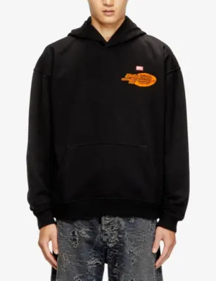 DIESEL S-Boxt Logo-Print Cotton-Jersey Hoody detail 3