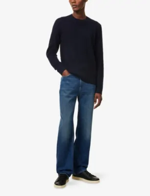 EMPORIO ARMANI Criss-Cross Crew-Neck Cashmere And Wool Blend Jumper detail 2