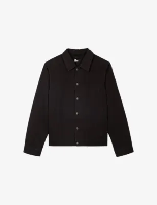THE KOOPLES Collared Graphic-Print Denim Jacket