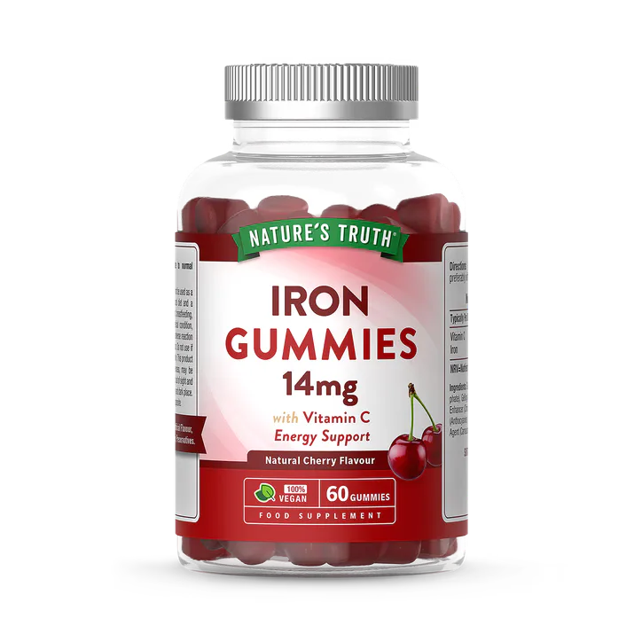 Nature's Truth Iron 14mg - Cherry Flavour - 60 Vegan Gummies