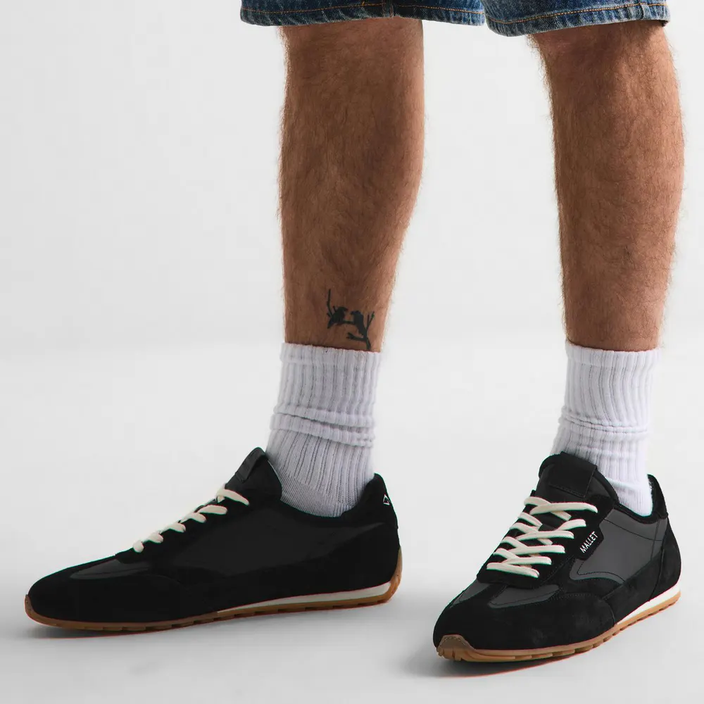 Mallet Men's Low-Top Trainers in Black Gum, additional product view 3