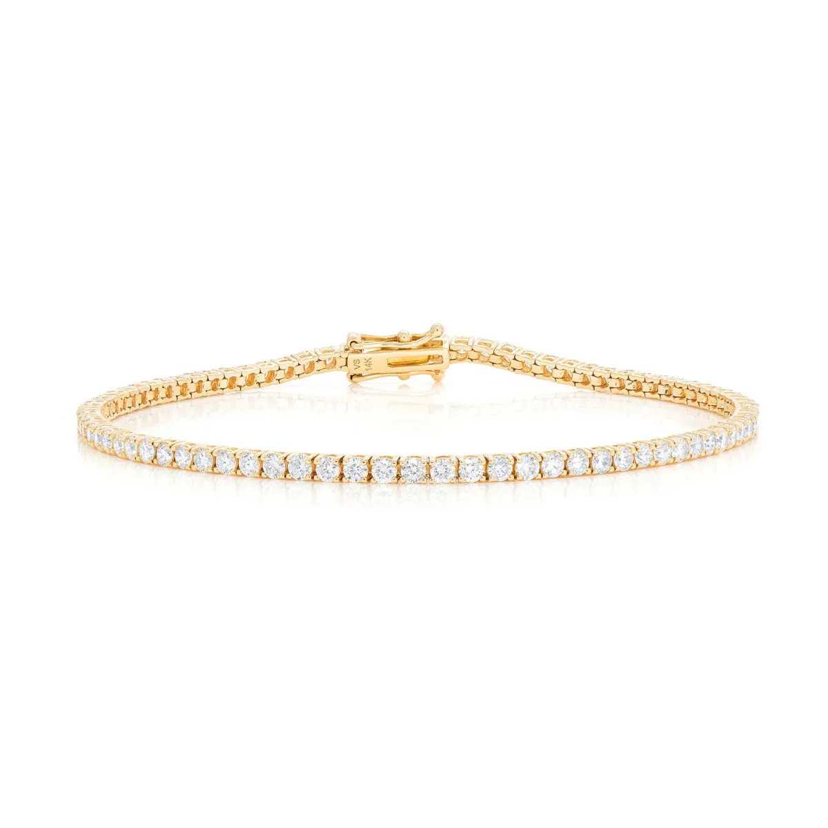 For Him Prong Diamond Tennis Bracelet in 6pt / 4.60ctw / Yellow Gold / 7" – Bracelet