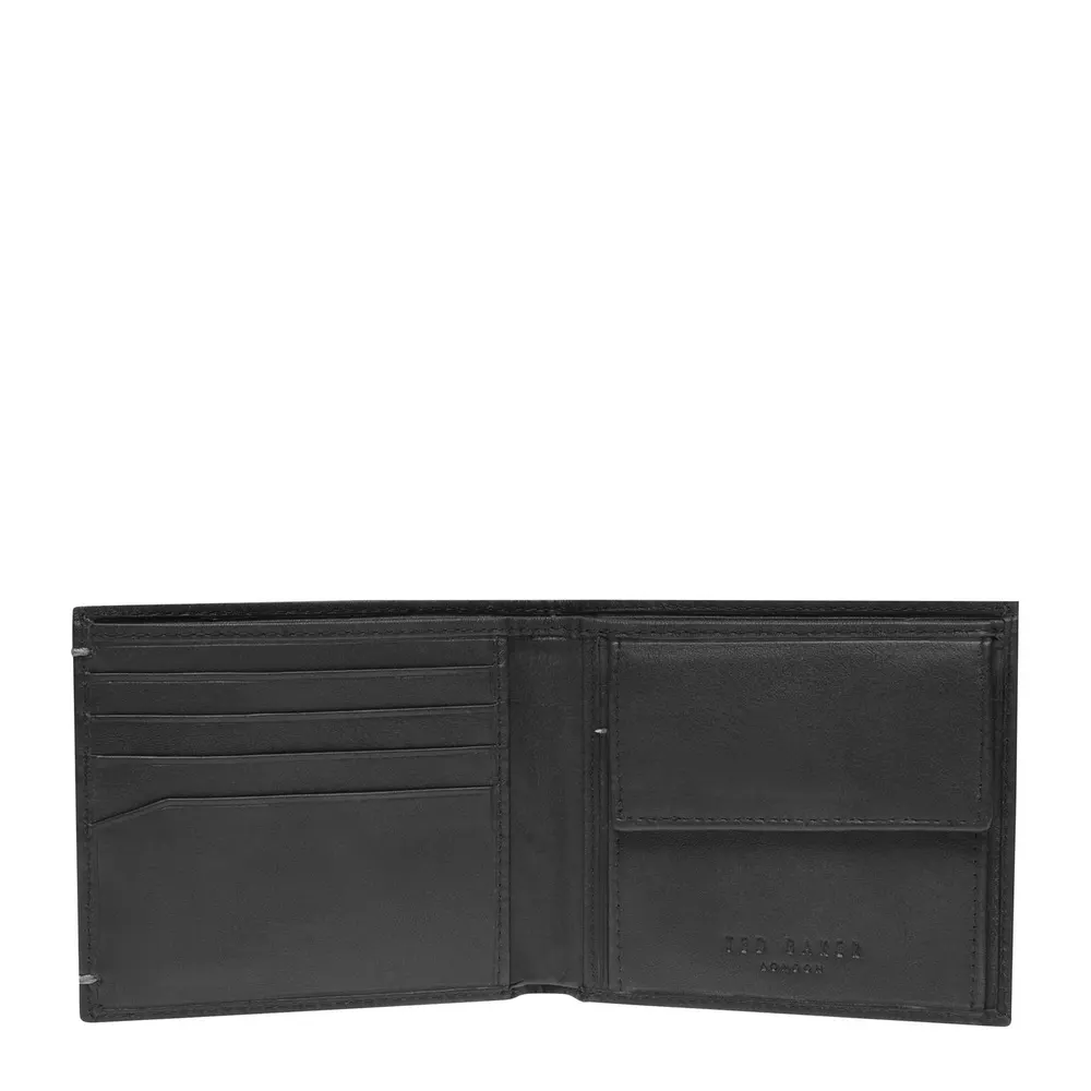 Ted Baker Men's Leather Billfold Wallet in Black, additional product view 3