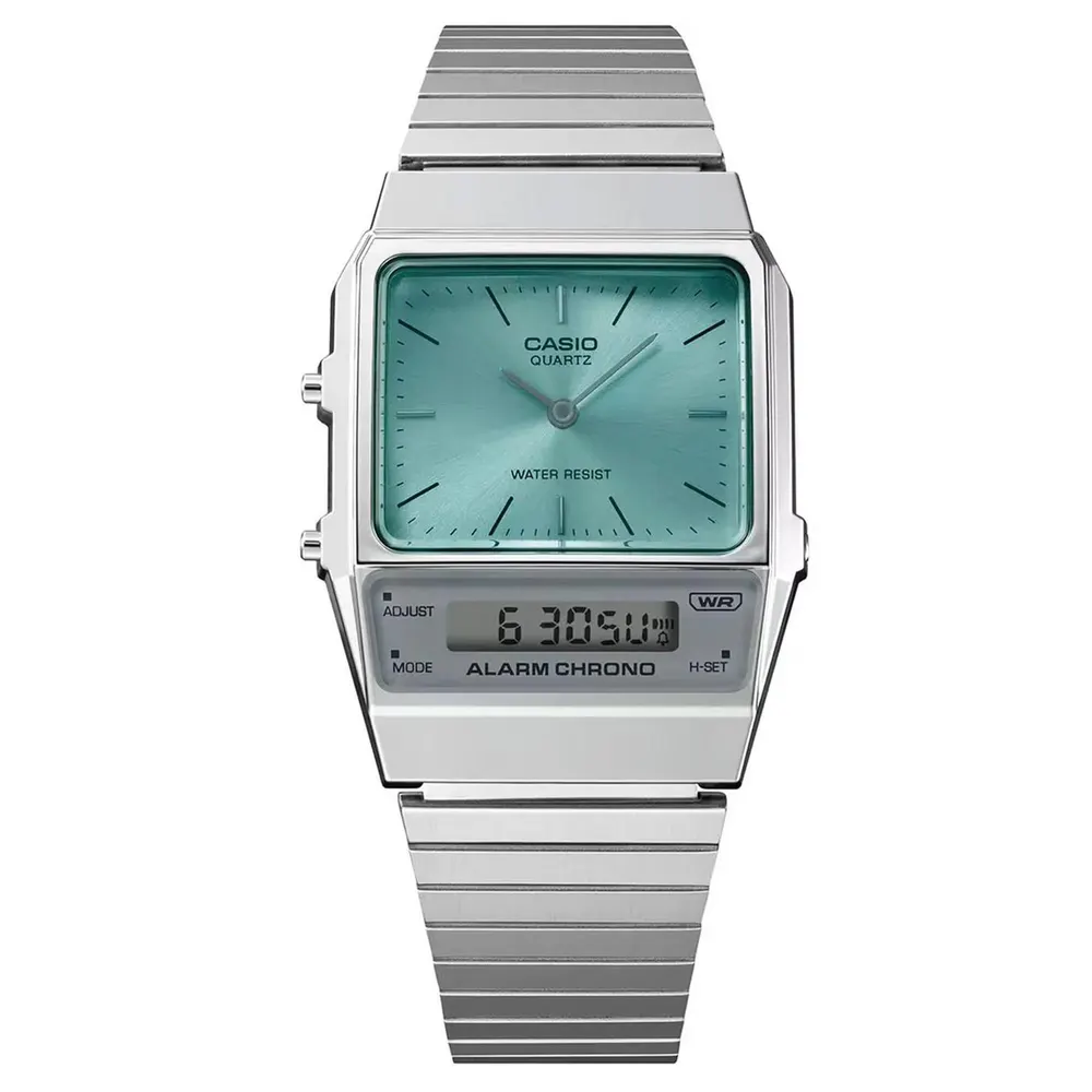 Casio Neo-Vintage Quartz Stainless Steel Digital Watch detail 2