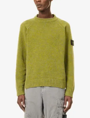 STONE ISLAND Mouliné Cotton Chenille Knit Jumper detail 3