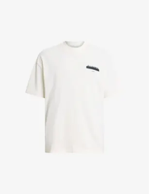 ALLSAINTS Redact Embroidered-Box Cotton T-Shirt - Forest Green