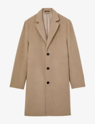 REISS Knight Single-Breasted Wool-Blend Coat - DARK BROWN detail 2