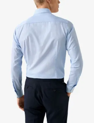 ETON Business Fine Striped Signature Contemporary-Fit Cotton-Twill Shirt - 15.75 detail 3