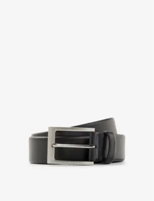 BOSS Logo-embossed leather belt - MEDIUM BROWN - 40