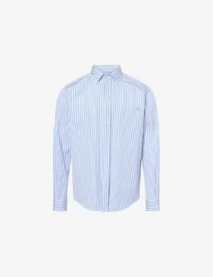 VALENTINO GARAVANI Logo Pinstripe Cotton Shirt