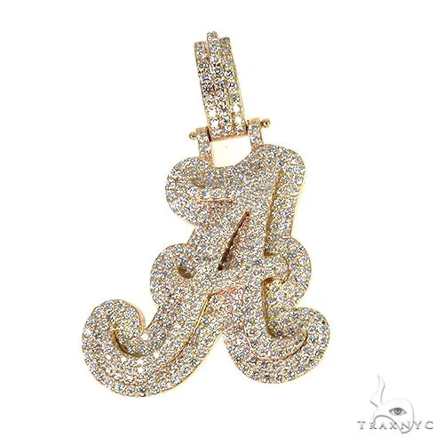 RINA - For Him CUSTOM Custom Made Initial Diamond Pendant 67860 in Rose Gold – Pendant
