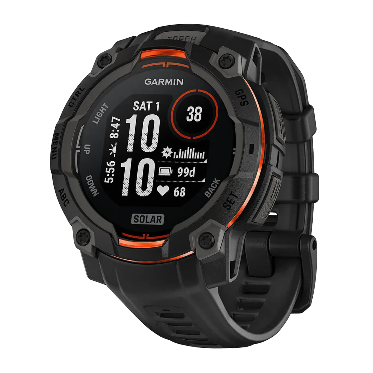 Garmin Instinct 3 Solar 45mm Unisex Watch Black