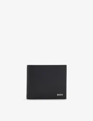 BOSS Logo-Plaque Leather Wallet