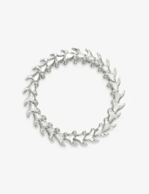 SHAUN LEANE Serpent Trace wide sterling silver bracelet - S