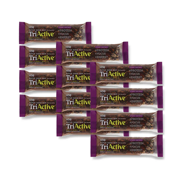 TriActive Super Good Bar Almond & Acaiberry 12 x 50g