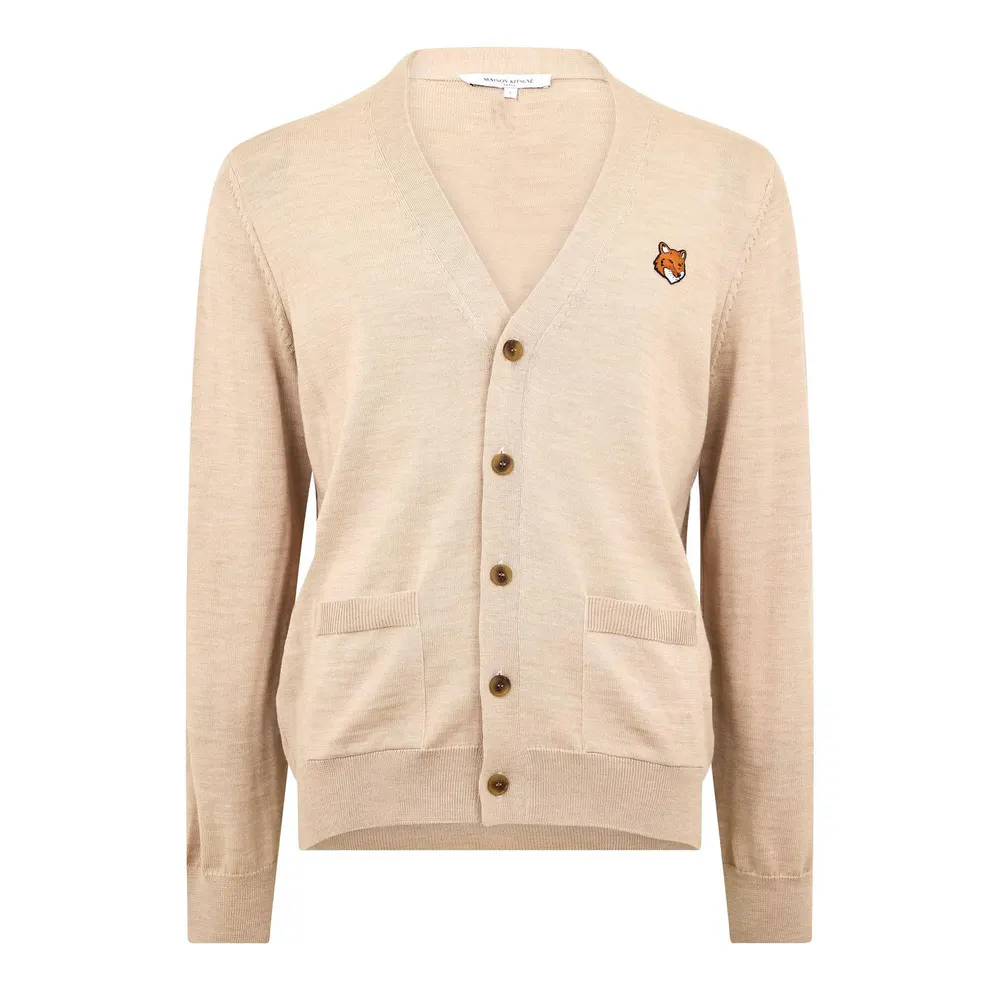 Maison Kitsune Men's Fox RegMerino Cardigan