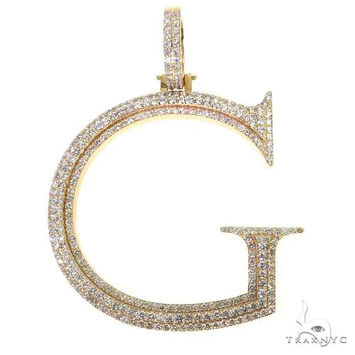 RINA - For Him CUSTOM Custom Made Diamond Initial Pendant 68254