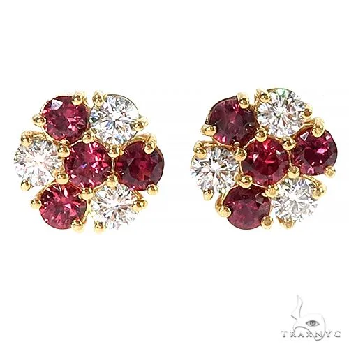 PIA - For Him GEMSTONES Large Candy Cane Sapphire Diamond Earrings 66975 in Rose – Earrings